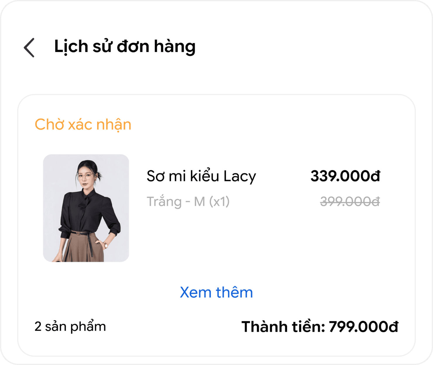 Order history